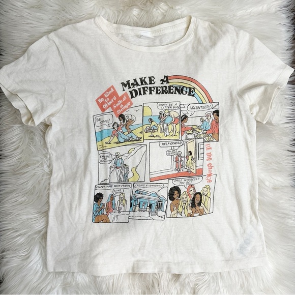 Re/Done Womens Comic Graphic Cotton T-Shirt Size XS - Picture 2 of 6